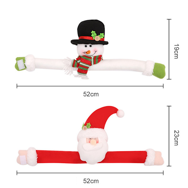 Christmas Curtain Buckle Tieback Set of 2, Santa Snowman Elk