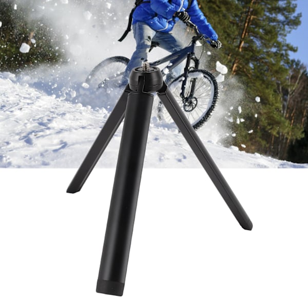 Action Camera Tripod Selfie Stick Aluminium Hopfällbart Kamera Bordsstativ Vlog Tripod med 1/4 Tums Skruv för OSMO POCKET 3 för Insta360 ONE