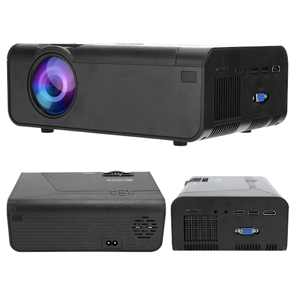 1080P Portabel Projektor LED 4200 LM Synkroniseringsdisplay WiFi Stöd för USB / HD / AV / VGA Samma Skärm 110‑240VAU Kontakt