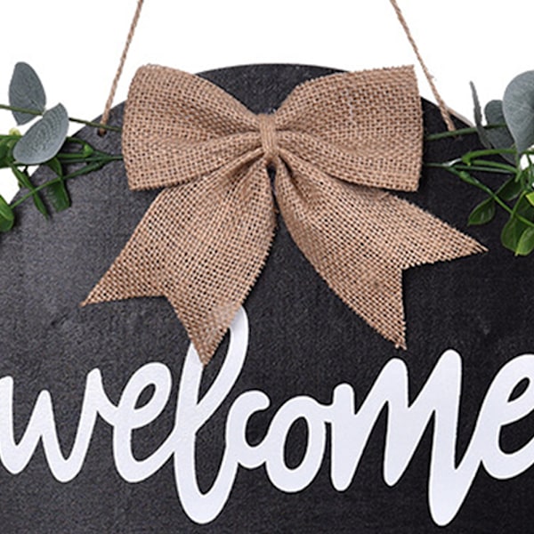 Welcome Wreaths for Front Door | Farmhouse Welcome Sign for