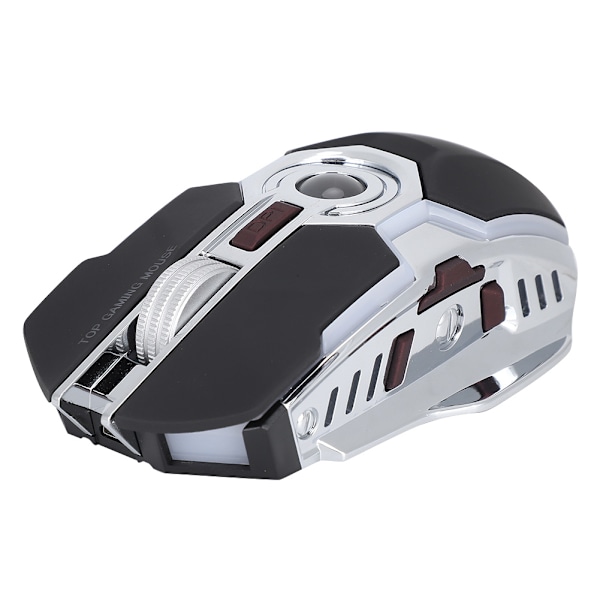 Trådlös Gamingmus Portabel 2.4GHz 1600DPI Tyst USB Optisk Laptop Desktop Datormus Svart