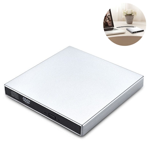 Extern DVD-enhet, USB 3.0 bärbar CD/DVD +/-RW-enhet/DVD