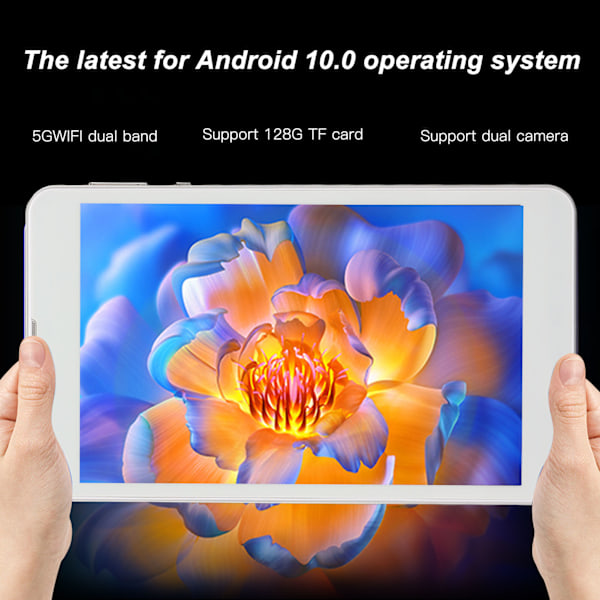 7 Tum Barnplatta för Android 10 2GB 32GB 5G Wifi Dual Band Octa Core IPS HD 3G Samtalstablett EU-kontakt 100‑240V Guld EU-kontakt