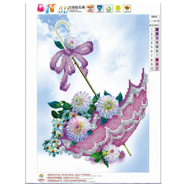 DIY Rhinestone Broderi Korsstygn Diamantmålning Konst