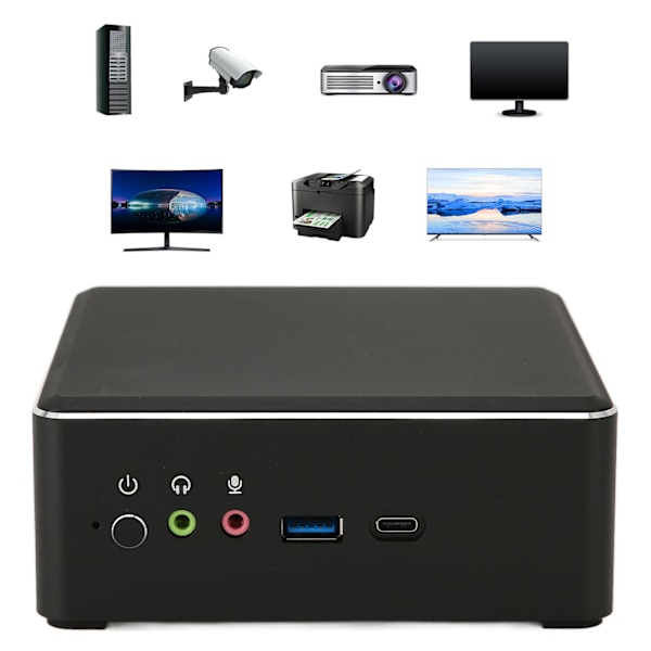 Mini Dator Quad Core Radeon Vega 8 Grafik 2.1GHz till 3.7GHz DP HD Typ C Utgång Mini PC för Windows 10 100‑240VUS Kontakt 8GB DDR4, 256GB SSD