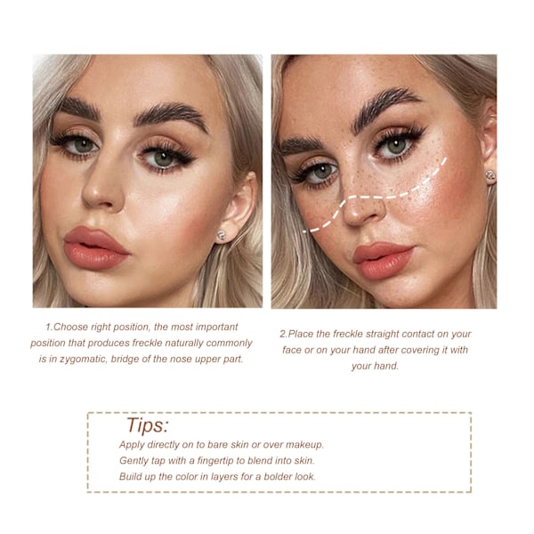 Effortless Sunkissed Fräknar Penna, Långvarig Vattenresistent Kladdfri Svettsäker Sminkverktyg, Säkra Ingredienser För Naturlig Livfull Smink, Fin