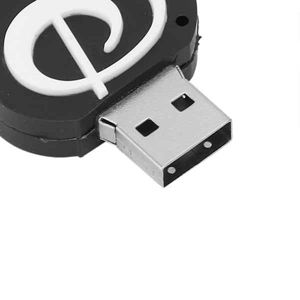 Svart Not Utseende USB-minne Söt Musik Film Dataöverföring USB-sticka Gåva 128GB