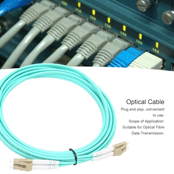 Optisk Kabel MultiMode DualCore LC UPC LC UPC Optisk Fiber för Dataöverföring.