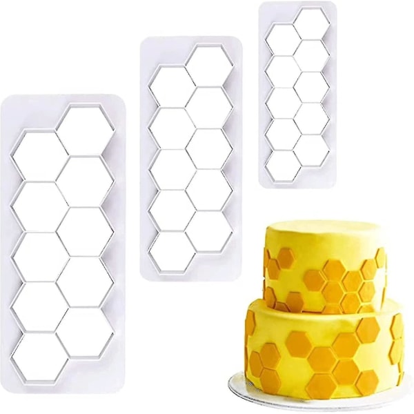 3 st Hexagon Cookie Cutter, 3 Size Hexagon Biscuit Cutters