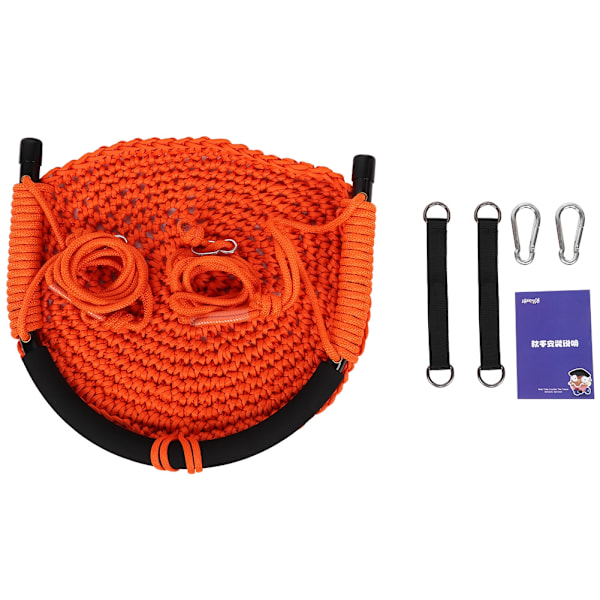 Inomhus Utomhus Gungsits, Halkfri Yta För Säker Lek, Kraftig Justerbar Höjd Design, Portabelt Och Bekvämt Material Som Andas (Orange)