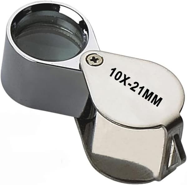 Lupp 10x Juvelerarlupp Ögonförstoring Förstoringsglas Metallkropp Silver (10x21mm)