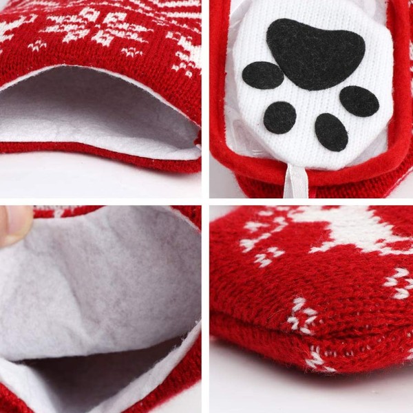 Christmas Knit Dog Stockings , Bone/fish Shape Pet Stockings