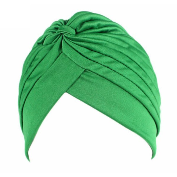 Kvinnors plisserad turbanknut Twist Cap Huvudband Headwrap Hijab