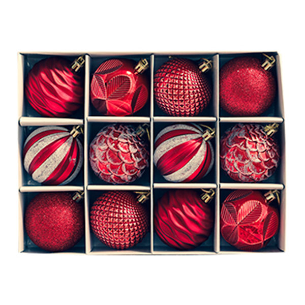 12 Pcs Christmas Ball Christmas Tree Pendant Decorations