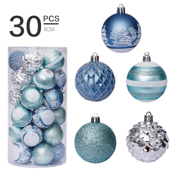 60mmDelicate Color Theme & Glittering Christmas Tree Pendants