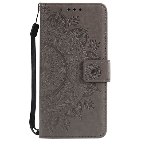 iPhone 6/6S Plus - Mandala Läder Fodral - Grå Grey Grå