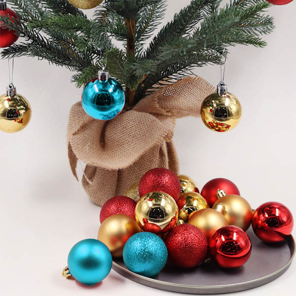 24 Pieces 6cm Shatterproof Christmas Ball Ornaments for Xtmas