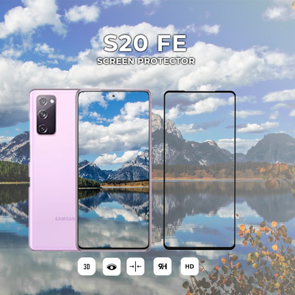 Samsung S20 FE - 9H Härdat Glass - Super Kvalitet 3D skärmskydd