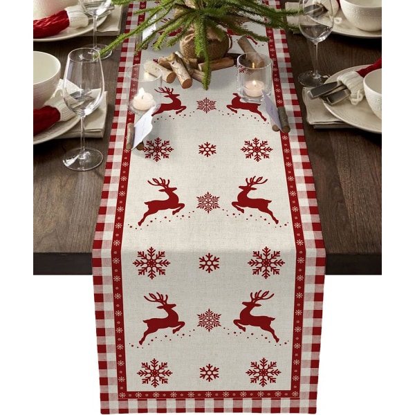 Julbordstablett, julsnöflinga älg rustik bord