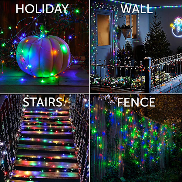 Solar String Lights Outdoor,Copper Wire Solar Twinkle Lights