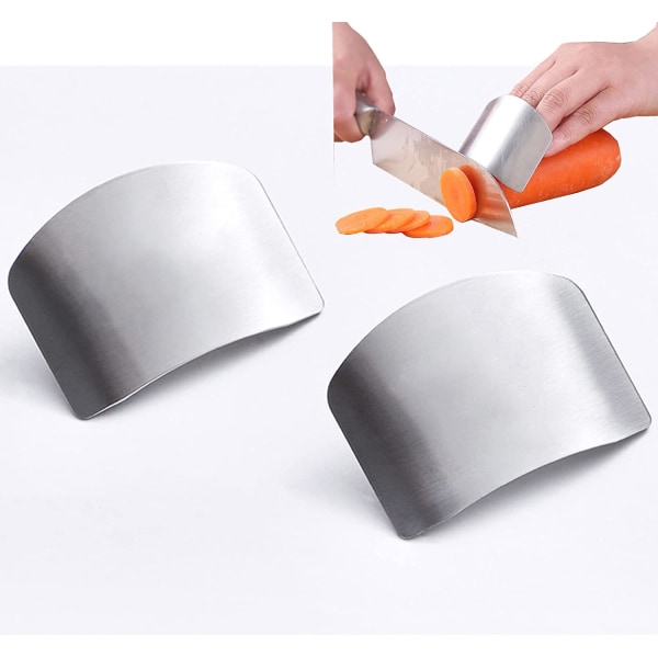 Fingerskydd för skärning, 2 ST Köksverktyg i rostfritt stål