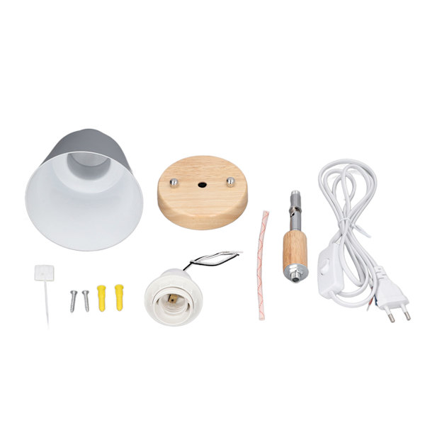 Vägglampor Modern Minimalistisk Stil Trä Konst Dekorativ Grå Vägglampa med Stickkontakt för Barrum 100 till 240V