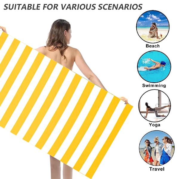 Mikrofiber Strandhanddukar, Sandfri Strandhandduk, Extra Stor