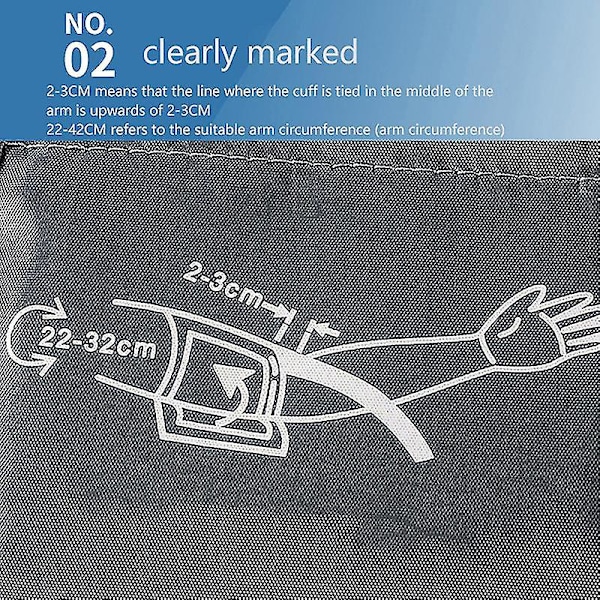1 st Professionell Bärbar 22-32 Cm Armmanschett Digital Sfygmomanometer Manschett