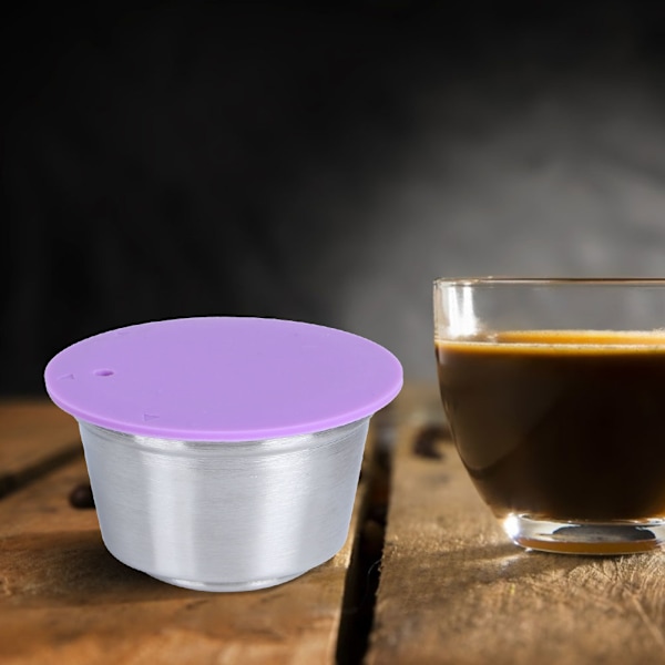 Rostfritt stål återanvändbar påfyllningsbar kaffekapselkopp passar för