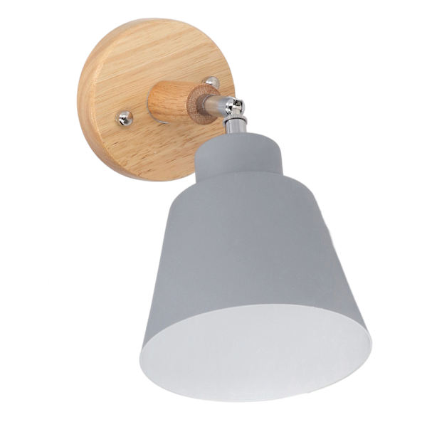 Vägglampor Modern Minimalistisk Stil Trä Konst Dekorativ Grå Vägglampa med Stickkontakt för Barrum 100 till 240V
