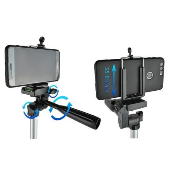 Kamerastativ / Stativ för Mobil & Kamera - 45-133 cm - Tripod Svart