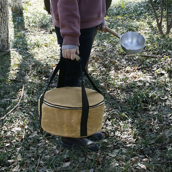 [通拓商品] Förvaringsväska för campingkök, bärbar reseväska för kastruller, dammtät väska för gjutjärnspanna, emaljkastrullspaket, lämplig för 30,5 cm panna