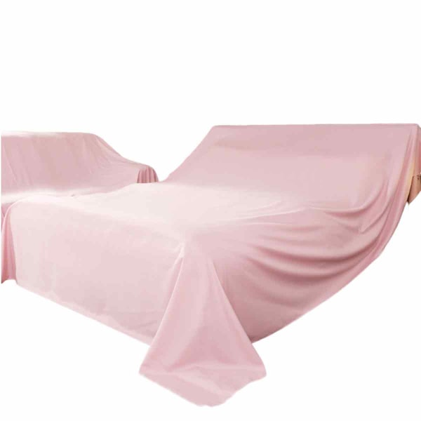 Dammskydd för möbler, tyg sofföverdrag, dammtätt tyg sängöverdrag, skåpsöverdrag, tyg dammblock asköverdrag hem (rosa) 2.4*3.5m