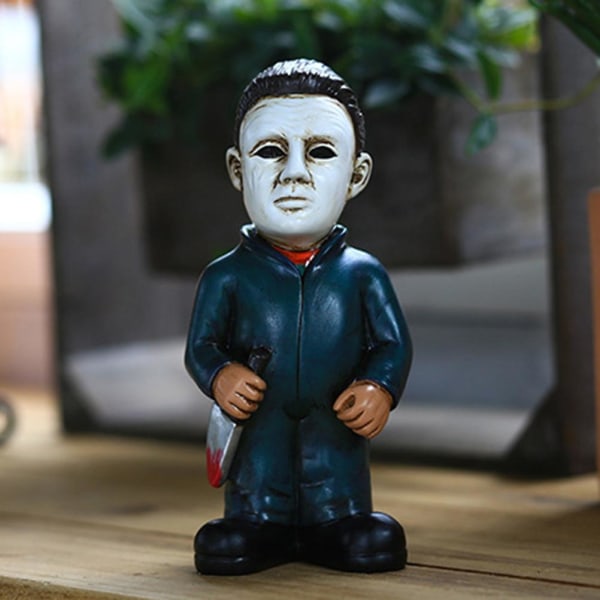 Halloween Dekorationer Läskiga Vita Ansikten Karaktärer Hartshantverk