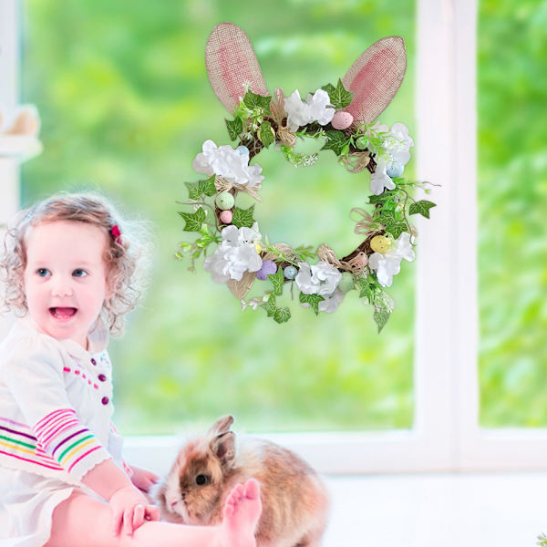 Påskdekoration Krans Kaninöron Konstgjord Krans Blomma