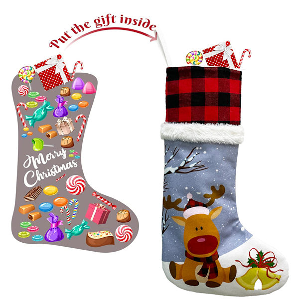 Christmas Stockings, Ornaments for Xmas Tree Hanging Decor
