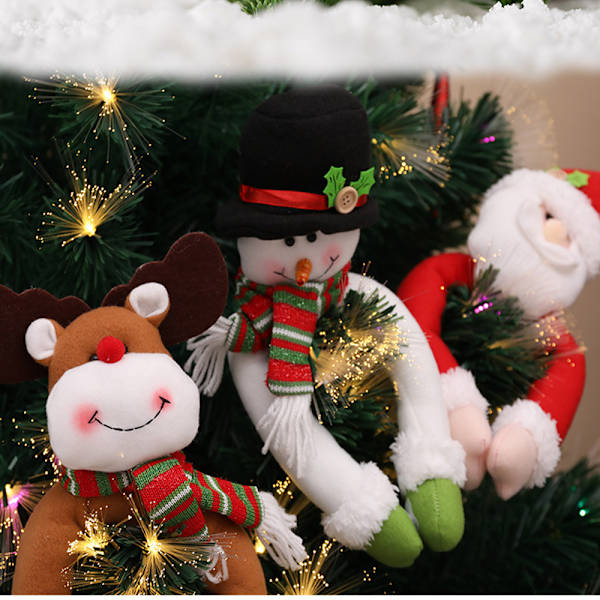 Christmas Curtain Buckle Tieback Set of 2, Santa Snowman Elk