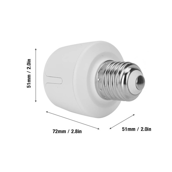Wifi Smart Light Holder E27 Ljuslamphållare Fungerar för