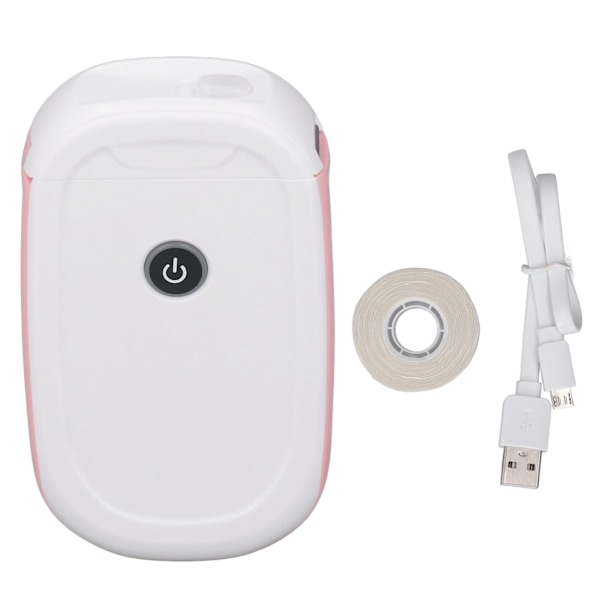 Termisk Etikettskrivare Rosa Handhållen Bärbar Bluetooth Etikettskrivare Maskin med Inbyggt Skrivarpapper