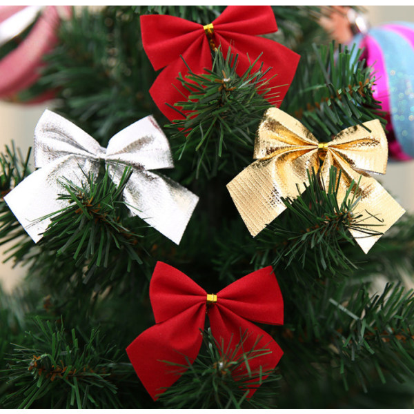 Assortment Christmas Tree Bows Christmas Wreath Festival