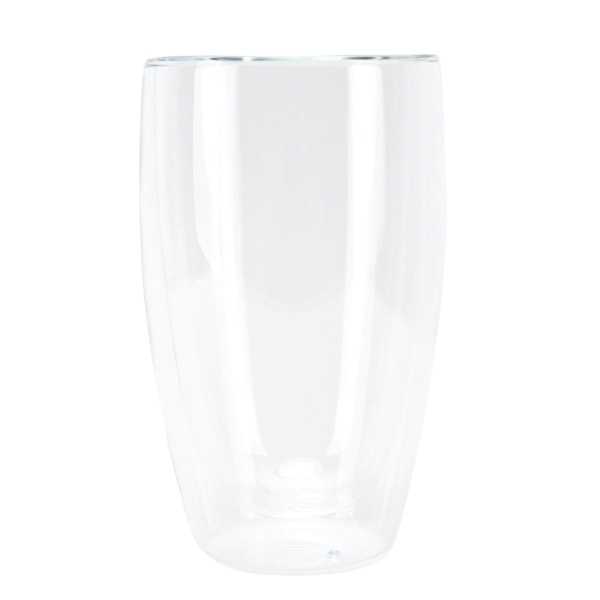 2-lagers transparent mjölk mugg cylindrisk värmebeständig kaffe