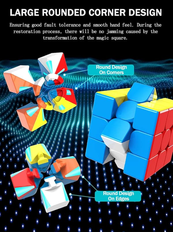 Speed Cube 2x2 3x3 Set - Moyu Meilong 2C+3C Stickerless Magic Cubes Bundle | Snabb, smidig och hållbar pusselkub