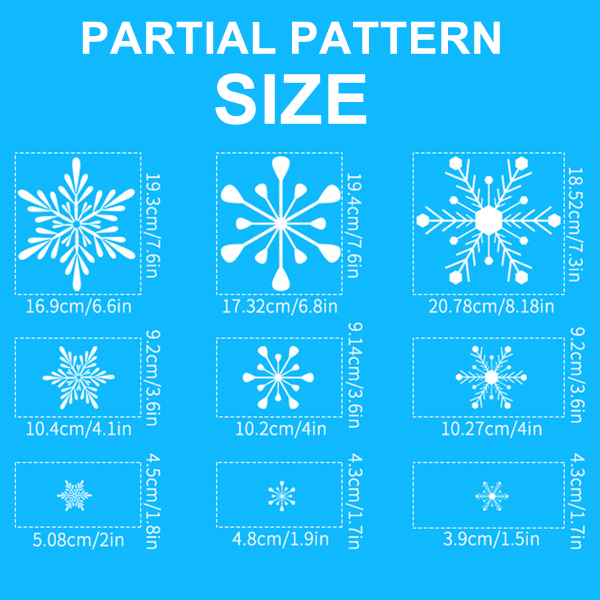 2 sets of multi-color optional static snowflake window glass
