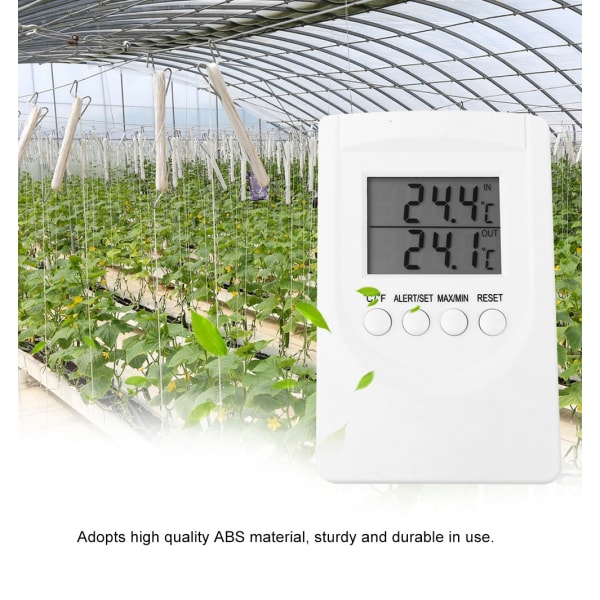 Digital termometer inomhus/utomhus temperaturmätare med larm