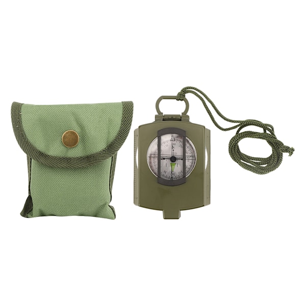 Militärklassad kompass i legering, professionellt siktinstrument med lins för vandring och överlevnad, med hög noggrannhet och vattentät design