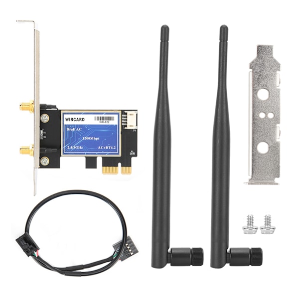 Trådlöst Nätverkskort Stationär Dator Dual Band AC 867Mbps PCI‑E med Antenner RTL8822BE