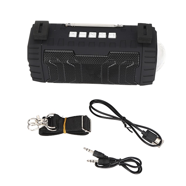 AK-335 Bluetooth-högtalare med färgglatt LED-ljus FM Bärbar Trådlös Bluetooth-högtalare