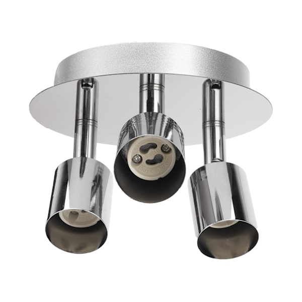 Lampfäste 3 Huvud Cirkelform Modern Enkel GU10 Bas Flexibel Rotation Ljusfäste för Sovrum 85‑265V