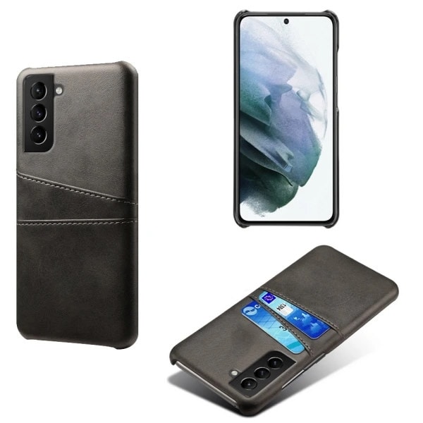 Samsung S22 - Läder Skal 2-FACK Svart Black
