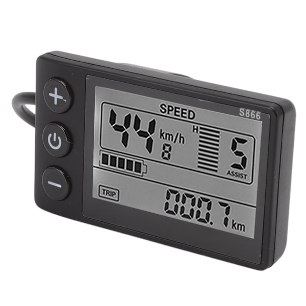 S866 Elcykel LCD-display IP65 Vattentät 24V 36V 48V Klar Observation För Elsparkcykel